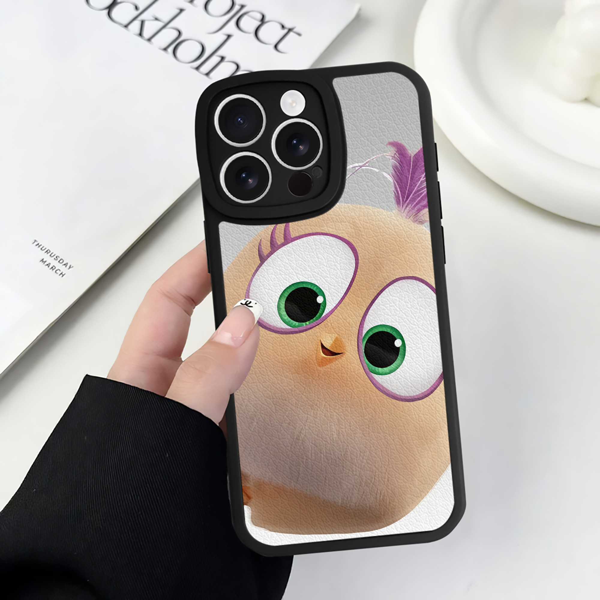 （画像用） Angry Birds アングリーバード 【iPhone 16シリーズ対応】シリコンスマホケース（レザー調） 材質：シリコン